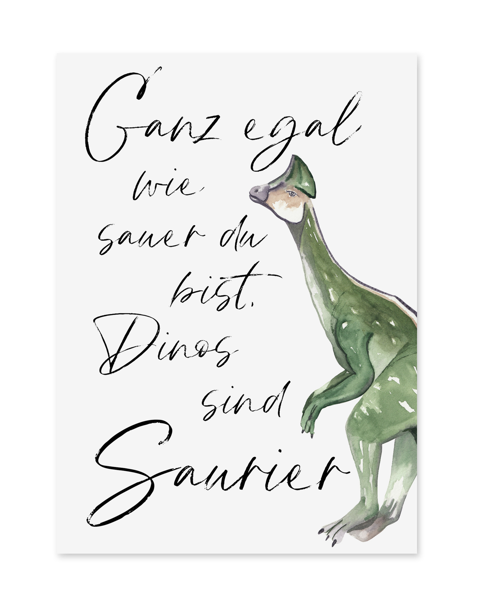 Postkarte Dinos sind SAURIER Tut mir leid Karte Entschuldigungskarte