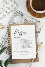 Postkarte KAFFEE Definition inkl. Briefumschlag Kaffee Geschenk Kollege Karte