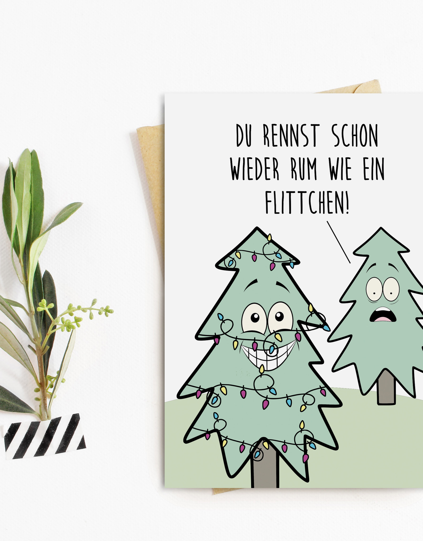 Weihnachtskarte FLITTCHEN Postkarte Weihnachten lustig Spruch