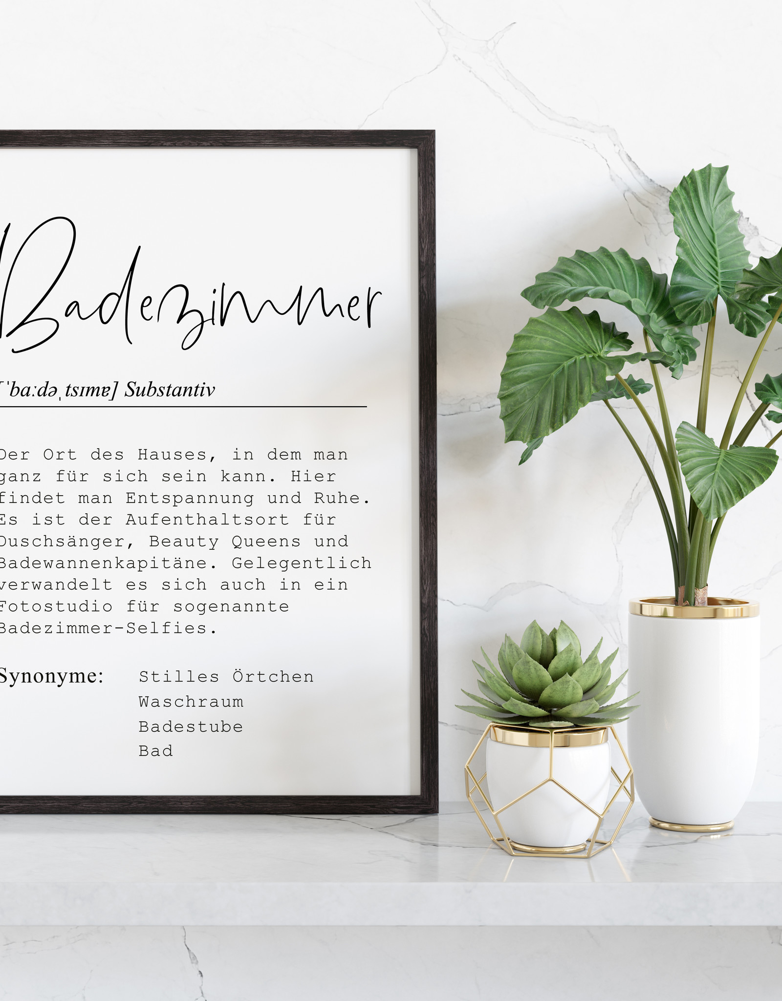 Poster BADEZIMMER Definition DIN A4 Bad Poster Definition Wandbild