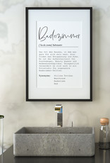 Poster BADEZIMMER Definition DIN A4 Bad Poster Definition Wandbild