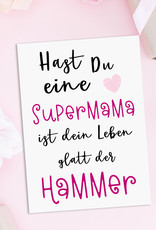 Muttertagskarte Postkarte Muttertag SUPERMAMA Muttertag Karte, Muttertag Geschenk, Muttertag Geschenkideen