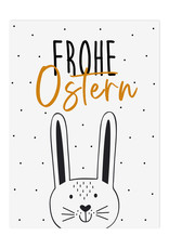 Osterkarte FROHE OSTERN schwarz weiß Ostern Geschenk