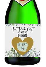 Flaschenetiketten zum Rubbeln 3 Stück für Weinflaschen und Sektflaschen Rubbellos Schwangerschaft verkünden