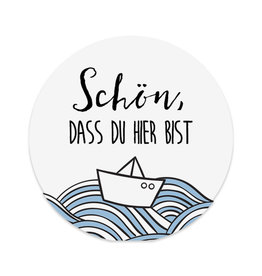 50 Sticker TAUFE Schön, dass Du hier bist