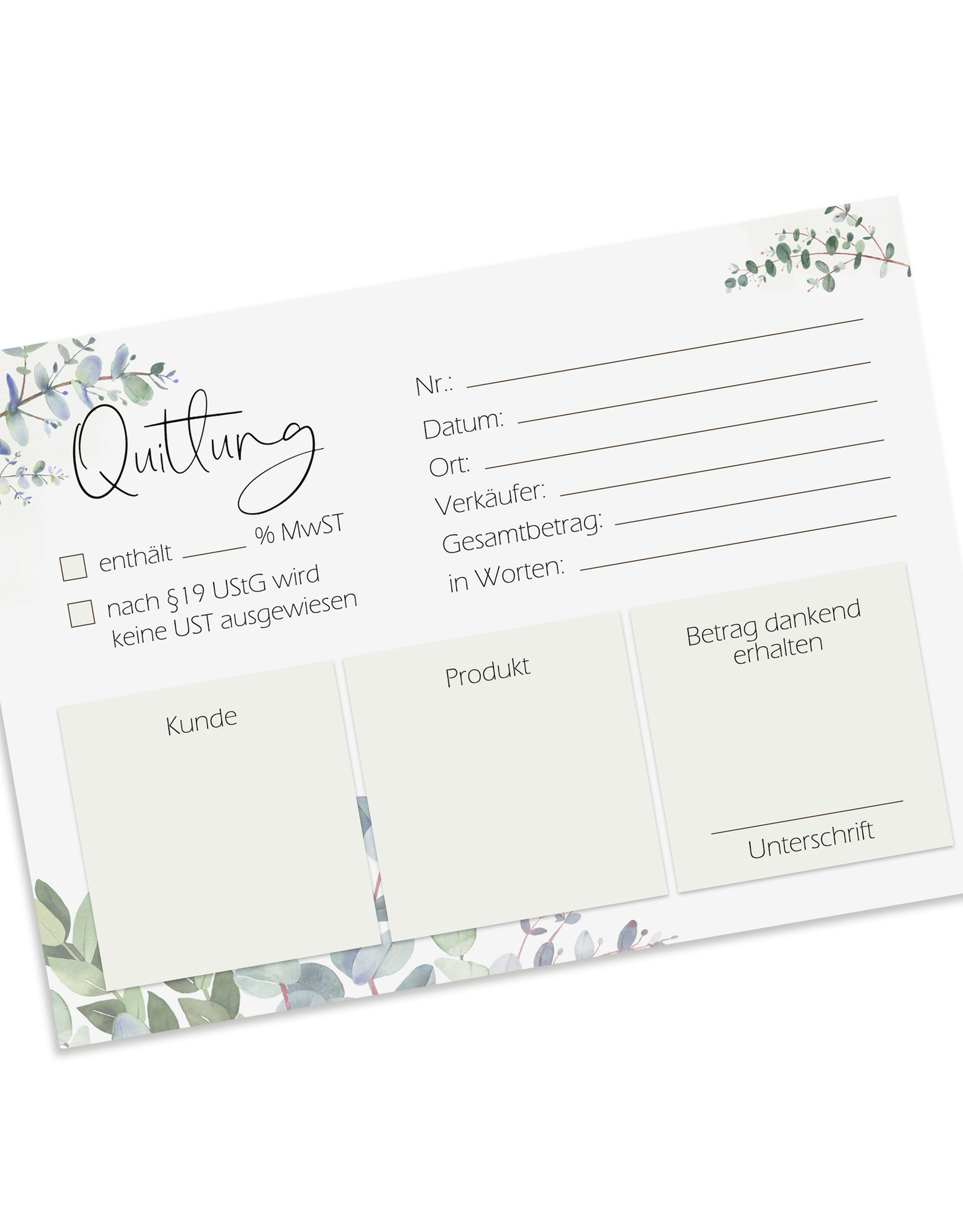 3 x Quittungsblock A6 mit Durschlagepapier 3 Stück