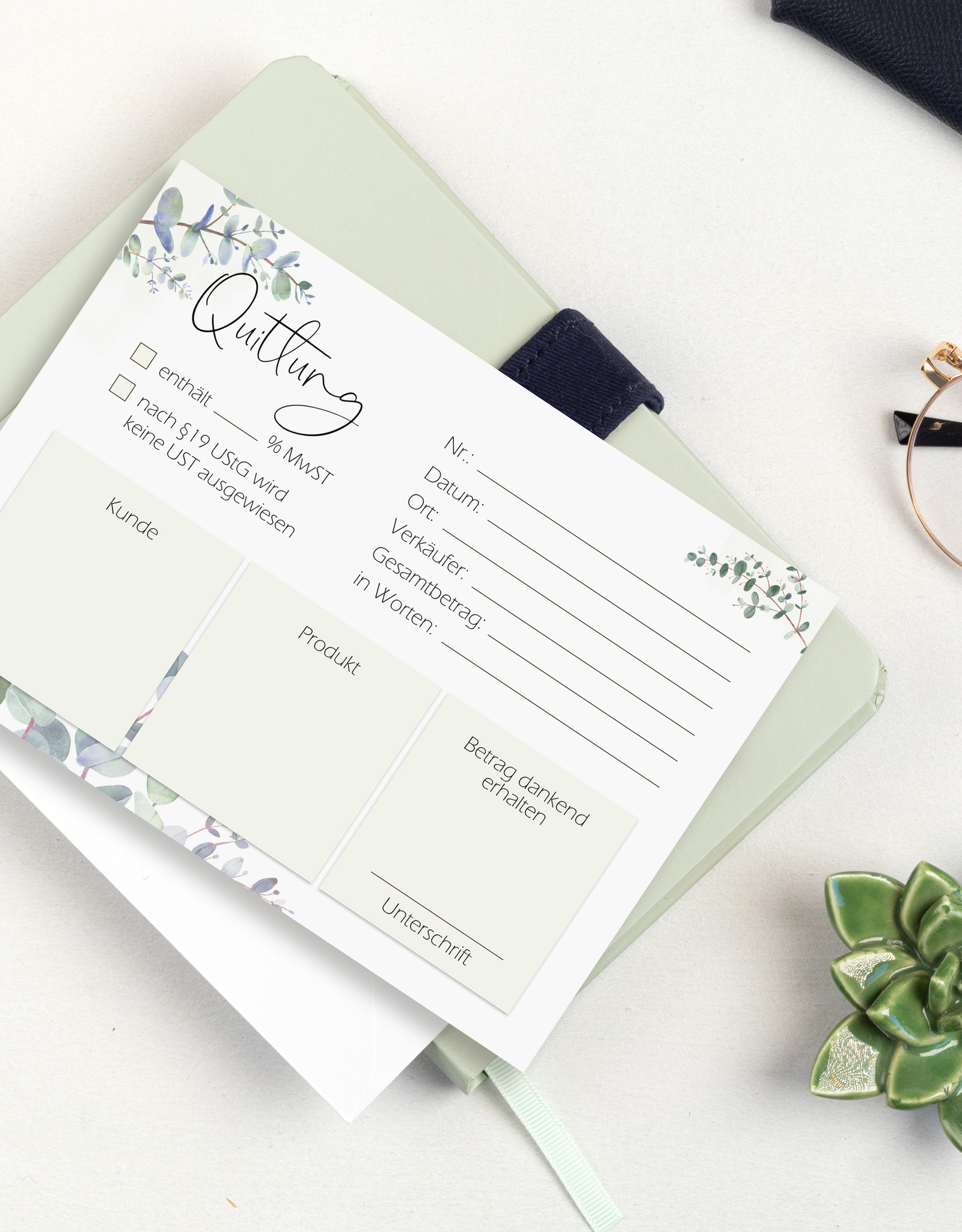 3 x Quittungsblock A6 mit Durschlagepapier 3 Stück