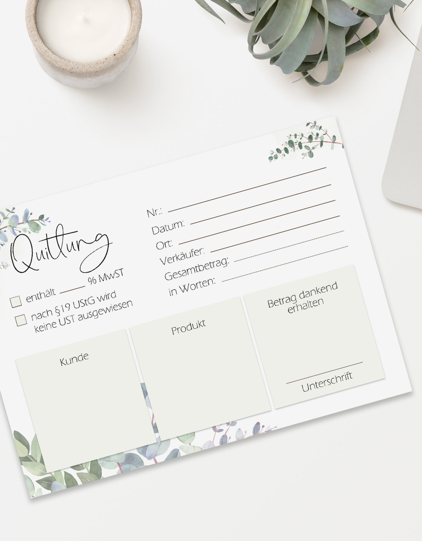 3 x Quittungsblock A6 mit Durschlagepapier 3 Stück