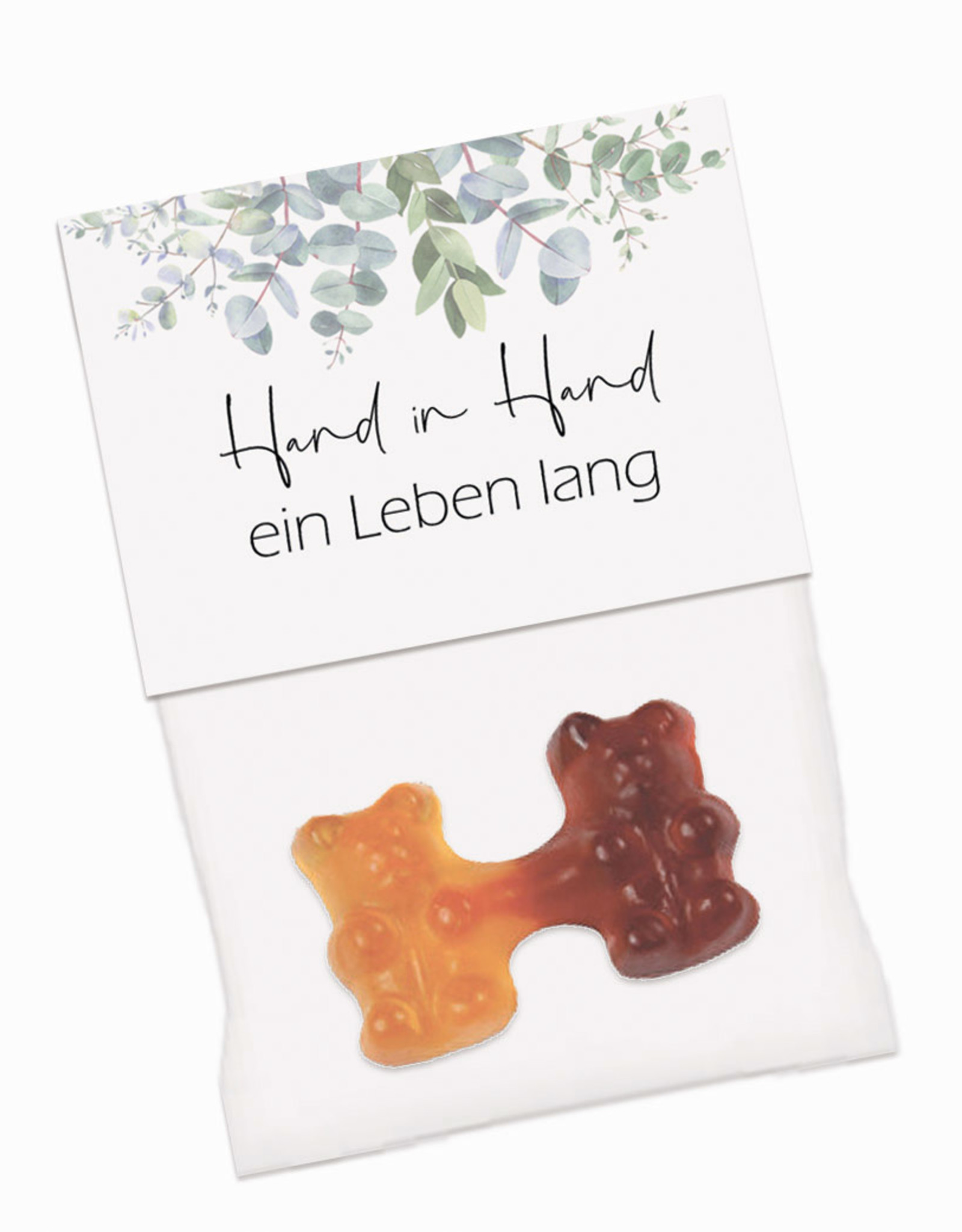 Gastgeschenk zur Hochzeit Hand in Hand ein Leben Lang EUCALYPTUS