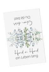 Gastgeschenk zur Hochzeit Hand in Hand ein Leben Lang EUCALYPTUS
