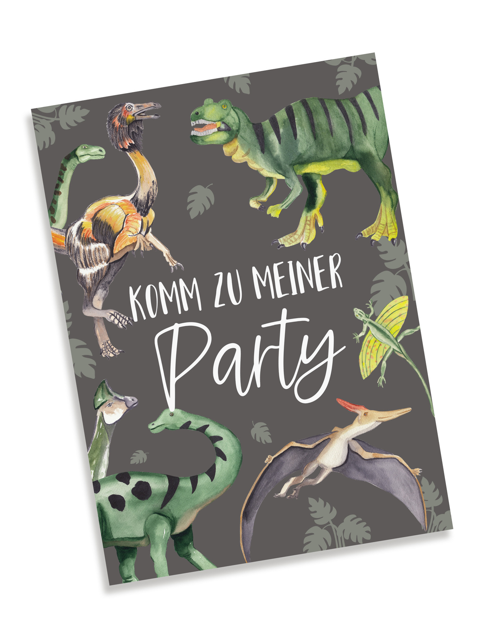 10 x Einladungskarten Kindergeburtstag DINOS + 10 Tüten inkl. Sticker Mitgebsel Kindergeburtstag