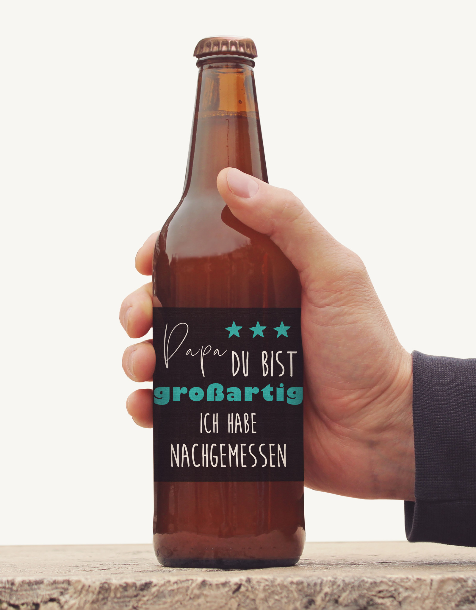 Flaschenetikett Bierflasche Vatertag Geschenk Papa du bist großartig Bierflaschen Aufkleber