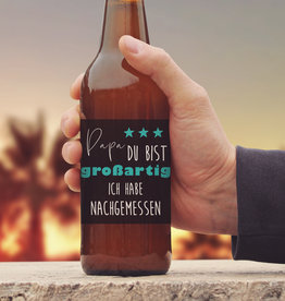 Flaschenetikett Bierflasche Vatertag Geschenk