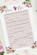 25 x Karten BOHO für Hochzeitsspiel LÜCKENTEXT