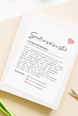 Postkarte Definition SEELENSCHWESTER inkl. Briefumschlag Beste Freundin Geschenk