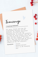 Postkarte TRAUZEUGE Definition inkl. Briefumschlag Trauzeuge Geschenk