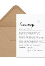 Postkarte TRAUZEUGE Definition inkl. Briefumschlag Trauzeuge Geschenk