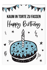 Geburtstagskarte Kaum in TORTE zu fassen Postkarte Geschenk Freundin Geburtstag