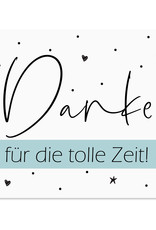 Postkarte Danke für die tolle Zeit Abschied Geschenk