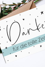 Postkarte Danke für die tolle Zeit Abschied Geschenk