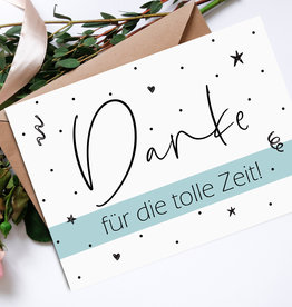 Postkarte Danke für die tolle Zeit