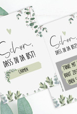 50 Rubbelkarten "Eucalyptus" Hochzeitsspiel für Gäste