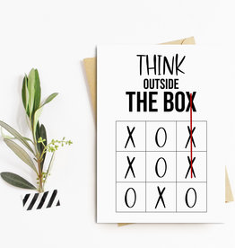 Postkarte Think outside the BOX