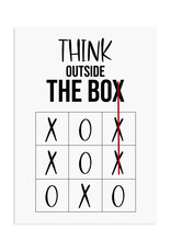 Postkarte Think outside the BOX Motivationskarte lustig Sprüche Postkarte lustig