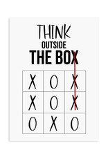 Postkarte Think outside the BOX Motivationskarte lustig Sprüche Postkarte lustig