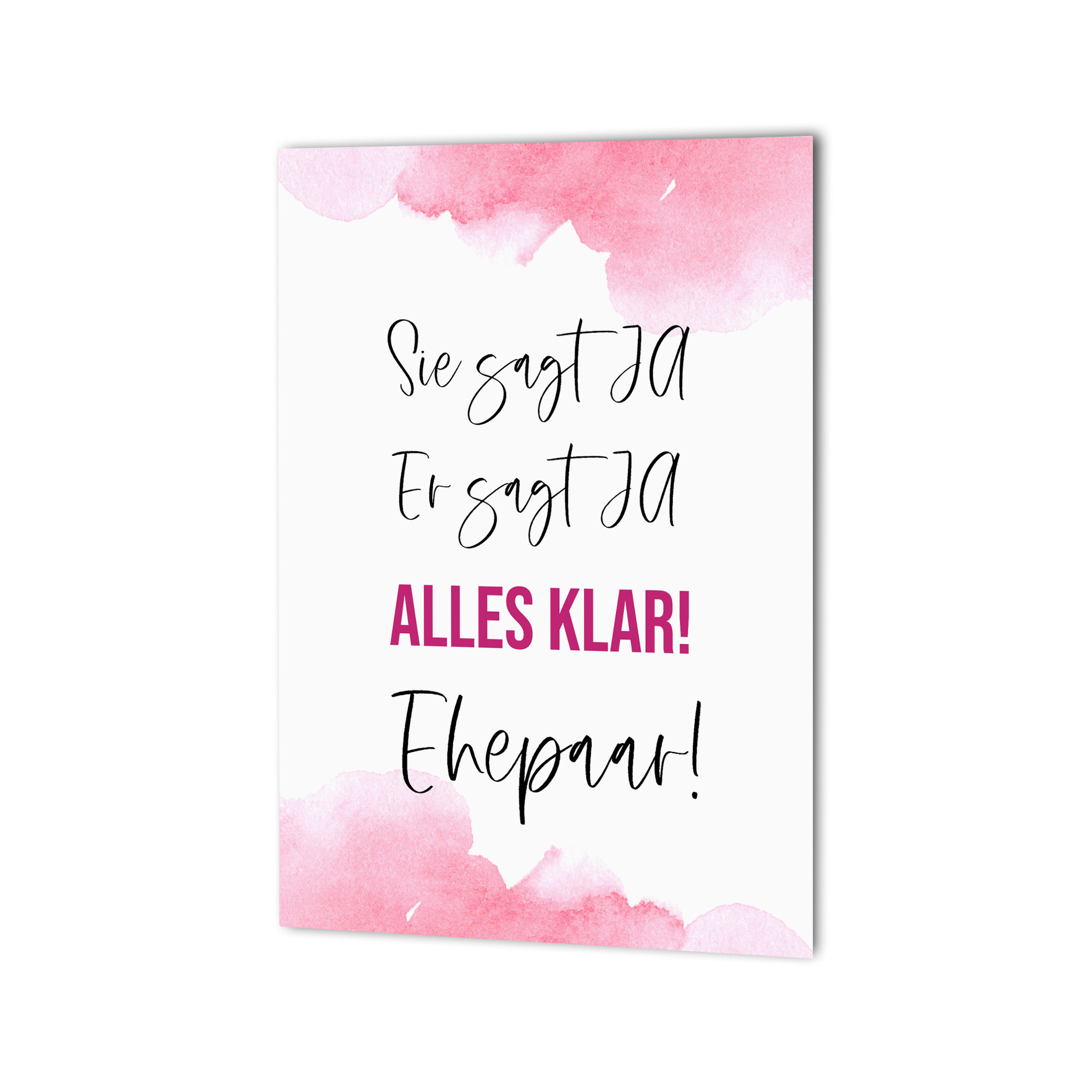 Glückwunschkarte Hochzeit "Sie sagt JA. Er sagt JA." Nastami.de