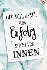 Postkarte ERFOLG "Der Schlüssel zum Erfolg"