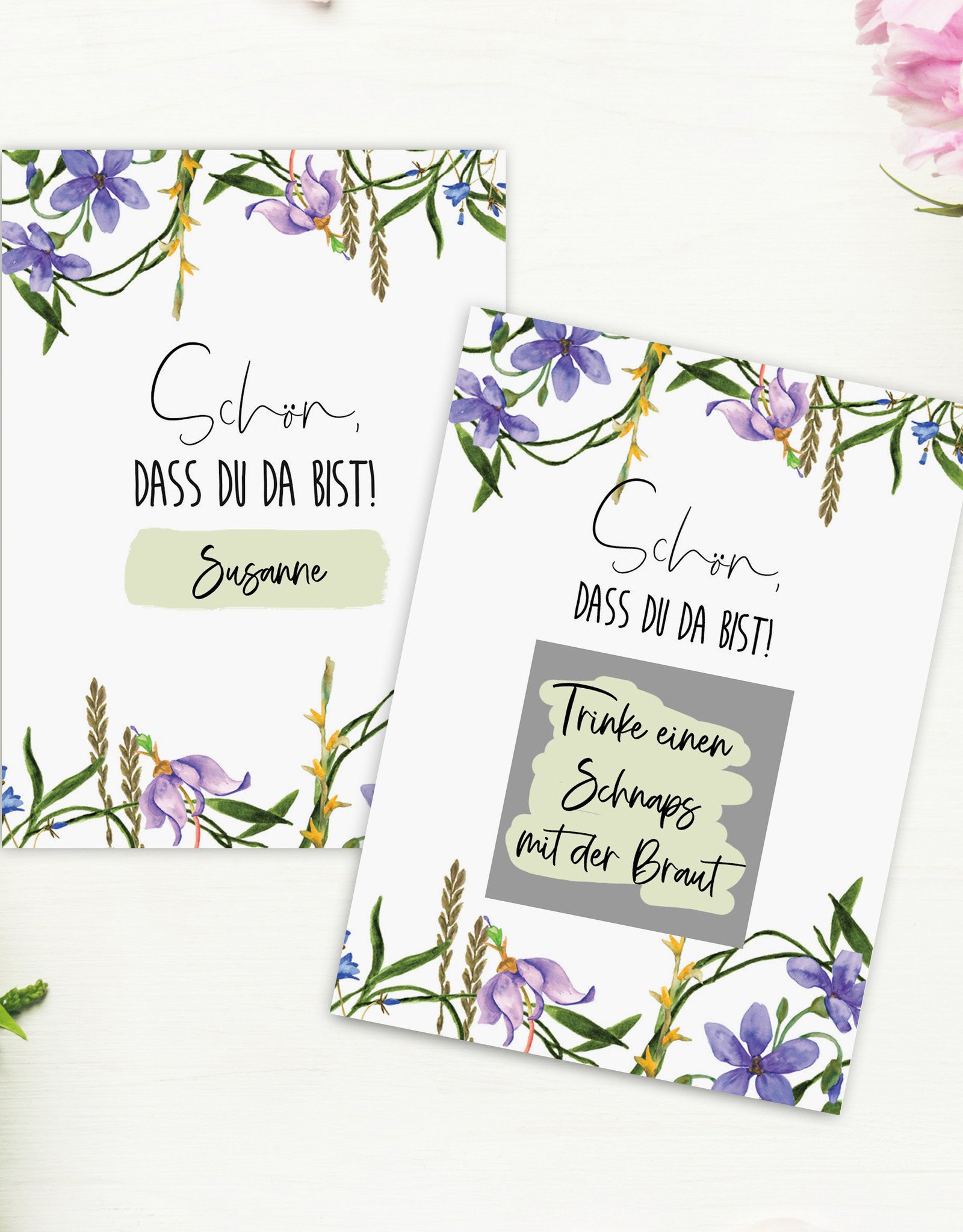 50 Rubbelkarten "Blaue Hochzeit"