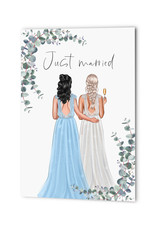 Glückwunschkarte Hochzeit LGBTQ Frauen lesbian wedding lesbische Hochzeitskarte Frauen