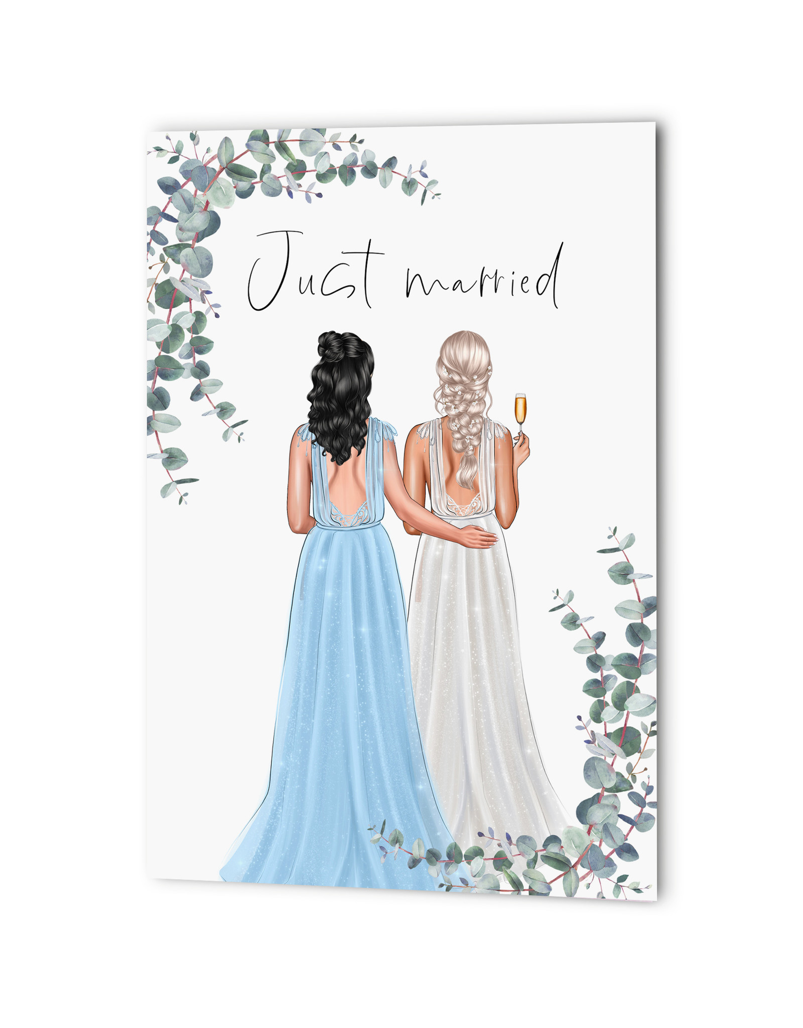 Glückwunschkarte Hochzeit LGBTQ Frauen lesbian wedding lesbische Hochzeitskarte Frauen