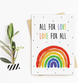 Postkarte Love for all LGBT