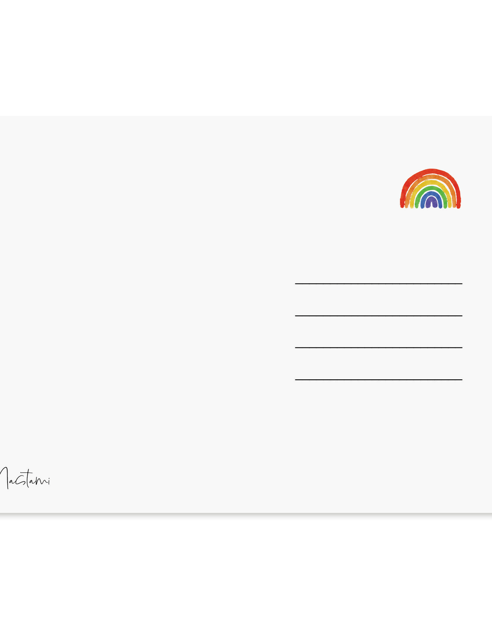 Postkarte Love for all LGBT Liebe Postkarte Regenbogen