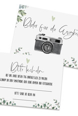 Fotokarten Hochzeit EUCALYPTUS Fotobox Karten Fotospiel für Hochzeitsgäste