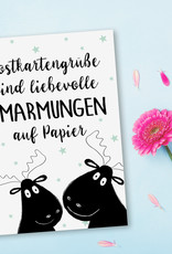 Postkartengrüße sind Umarmungen ELCH Postkarte Sprüche