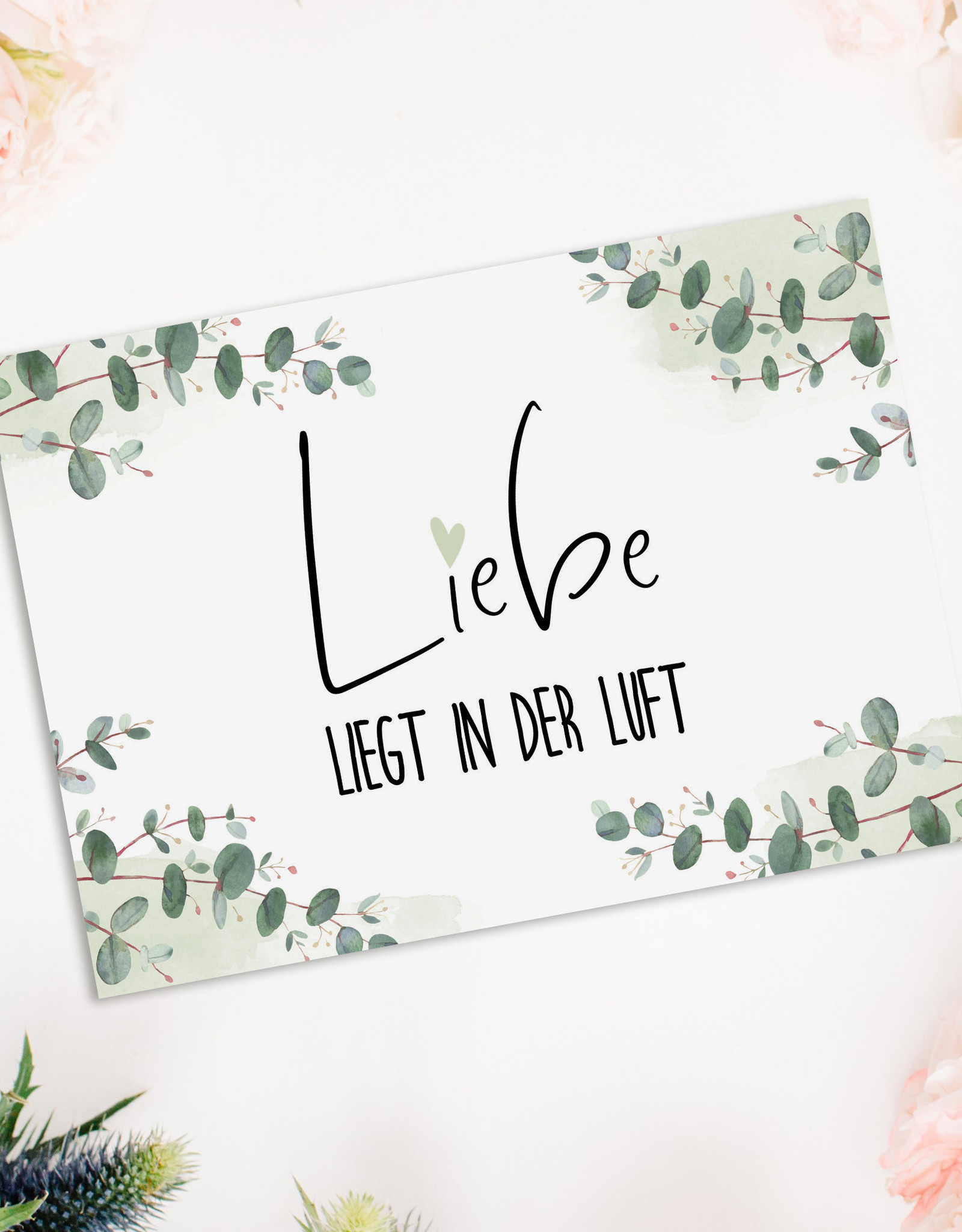 50 Ballonflugkarten EUCALYPTUS Hochzeit Spiele für Hochzeitsgäste Ballons steigen lassen