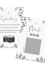 50 Fotoaufgaben Hochzeit zum Rubbeln EUCALYPTUS Rubbelkarten