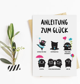 Postkarte Anleitung zum Glück