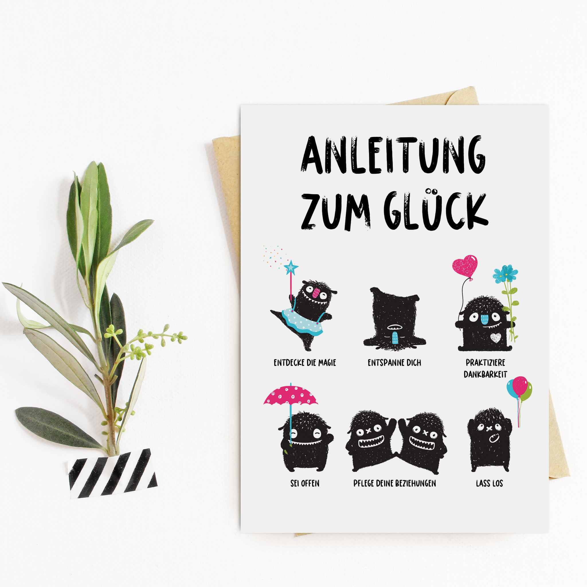 Postkarte Anti Stress MANDALAS Motivationskarte lustig Sprüche