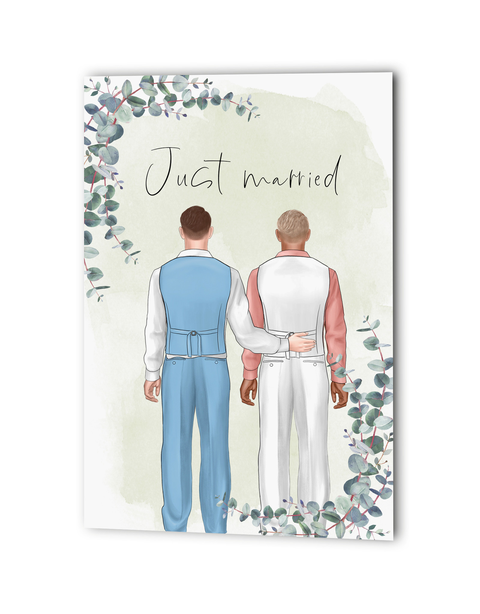 Glückwunschkarte Hochzeit "Sie sagt JA. Er sagt JA." Nastami.de