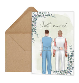 Glückwunschkarte Hochzeit LGBTQ Männer