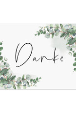 Postkarte Danke EUCALYPTUS, Danke Grußkarte, Karte Danke, Dankeskarte Hochzeit