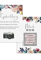 50 Fotoboxaufgaben zum Rubbeln "Boho Hochzeit!" Rubbelkarten