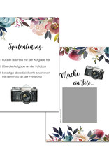 50 Fotoboxaufgaben zum Rubbeln "Boho Hochzeit!" Rubbelkarten
