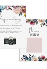 50 Fotoboxaufgaben zum Rubbeln "Boho Hochzeit!" Rubbelkarten