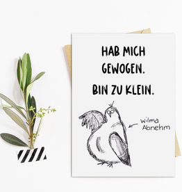 Postkarte WILMA ABNEHM lustige Sprüche Karte