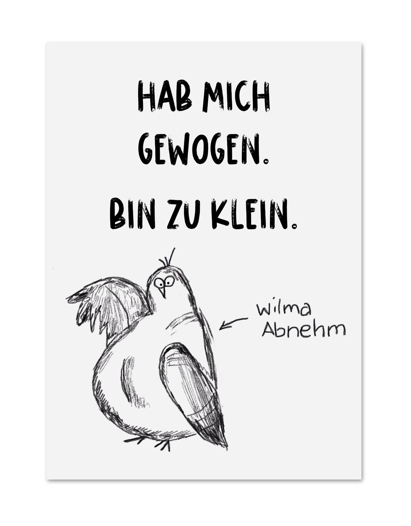 Postkarte WILMA ABNEHM lustige Sprüche Karte